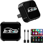 MMB Wireless CarPlay Adapter for iPhone, 2-in-1 Wireless CarPlays & Android Auto Adapter, Convert Wired to Wireless CarPlay,Plug & Play,Auto Reconnect, No Delay, USB-A/Type-C for iOS 10+ & Android 11+