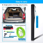 9M Telescopic Window Cleaning Pole with 30cm Brush Head - Water Fed Extendable Cleaner for Conservatory Roofs Solar Panels & Photovoltaic Systems - Ideal for 3-12M Reach