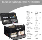 2 Layer Golf Trunk Organizer, Waterproof Car Golf Locker with Separate Ventilated Compartment for 2 Pair Shoes, Golf Trunk Storage for Balls, Tees, Clothes, Gloves, Accessories, Golf Gifts
