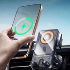 2026 New Cool Car Wireless Fast Charging Holder,15W Auto-Clamping Wireless Car Charger Mount with 90° Rotating, Universal Air Vent Phone Holder for All Smartphones