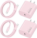 20W Fast Charger for iPhone 17/17 Pro Max/Air/17e/16/16 Pro Max/Plus, iPad Pro 13/12.9/11 inch, iPad 10th/Mini 6, AirPods, 2Pack USB C Wall Charger Type C Fast Charging Block with 3FT USB C to C Cable