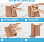 AIDEA Microfiber Cleaning Cloth 330 Sheets 6 Roll, Microfiber Towels for Cars, Shop Rags Washable, Cleaning Rags Reusable Paper Towels for Automotive, Mechanic, Workshops, House,11×9", Coffee