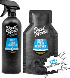 DadMode Laundry Stain Remover | 7-Enzyme Spray for Deep, Aged, Set-In Clothing Stains | Enzyme Booster Cleans Bodily Fluids, Oil, Wine, Turmeric | Sandalwood & Suede | 16oz Bottle + Refill Pouch