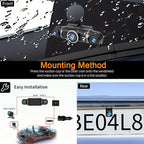 360° Dash Cam Front and Rear View 4 Channel Dash Cam FHD 1080Px4, Inside/Back 170°+2x150°+170° Wide Angle, Free 64GB Card, Built-in WiFi GPS, Night Vision,APP,G-Sensor with 24/7 Parking Mode