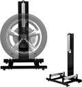 biosp Rolling Wheel Detailing Stand, Heavy Duty Polishes Wheel Cleaning Stand for Ceramic Coating, Applying Tire Shine & Car Wheel Wash fo Auto Repair Shop Garage