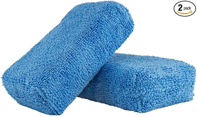 Chemical Guys Premium Grade Microfiber Applicator Pads - 2 Pack - Ultra-Soft Foam Core Detailing Pads for Wax, Sealant, Dressing, Interior & Exterior Car Care (MIC_292_02)