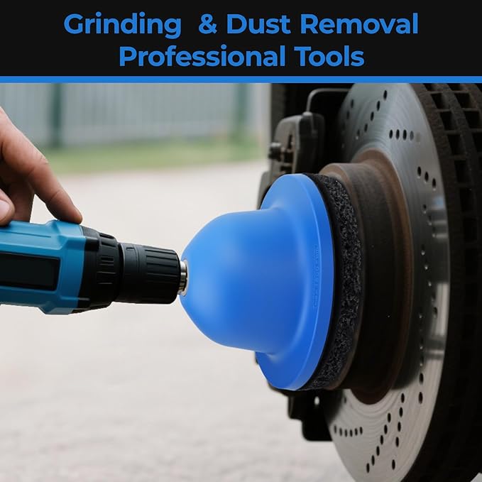 Professional Wheel Hub Grinder Resurfacing Cleaning Kit, Wheel Hub Grinder Ball Head Car Cup Brush Cleaning Set, 1500rpm, 90mm ID 150mm OD for RV Truck Tire Change, Hub & Rim Removal Tool