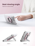 Lamicall Magnetic Phone Ring Grip Holder, 360° Rotating with Smooth Damping, Finger Ring Holder Stand, Mag Kickstand Accessories for iPhone 17 Pro Max, Pinky