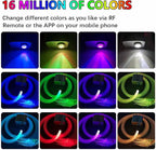FIREWORK Meteor+Twinkle 10W Starlight Headliner Kit Bluetooth APP/Remote Music Mode RGBW LED Fiber Optic Light Star Ceiling Light Kit 550pcs 13.1ft/4m 0.03in/0.75mm Fiber Cable + Shooting Star kit