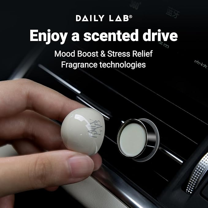 DAILY LAB Aroma Planet Car Perfume Air Freshener - Vent Clip, 3 Scents, 6 Refills, Luxe-in Car Accessories, 45-Day Long-Lasting Scents