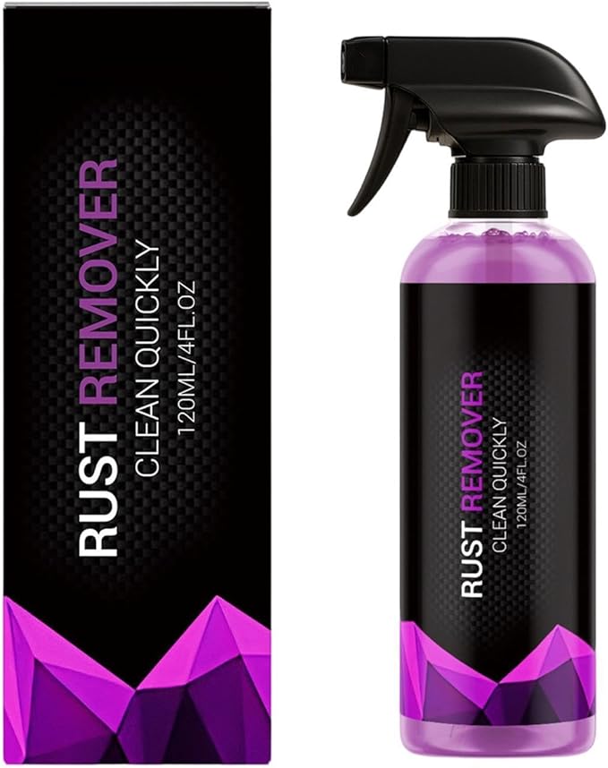 Rust Remover Spray - Polishing Coating Cleaner | 120ml Car Wheel Rust Removal Inhibitor | for Yellowing Wheel Tire Brake Rim Chain Door Hinge SUV Truck Vehicle Motorcycle