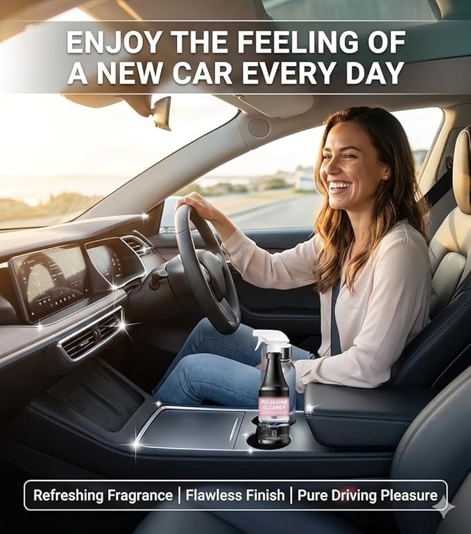 Car Interior Cleaner, Car Interior Care & Cleaner Spray 237ml, 2026 New All Purpose Polishing Cleaner Car Interior Spray, Polishing Cleaner Detailer Spray for Vehicle for Plastic,Rubber,Glass (1Set)