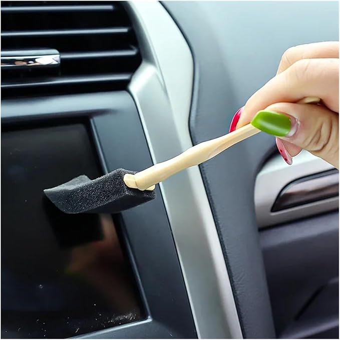 Car Air Conditioner Vent Cleaner Brush – Compact Detailing Tool for Cars, Homes, and Offices – Sponge Head, Sturdy Handle(5pcs)