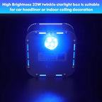AMKI High Brightness 32W Twinkle 1200pcs Fiber Optic Starlight Headliner Kit 0.03in 13.1ft Fiber Strands RGBW Sound Activated APP Remote Control for Car Home Roof Ceiling Decoration