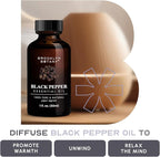 Brooklyn Botany Black Pepper Essential Oil - 100% Pure and Natural - Premium Grade Oil with Dropper - for Aromatherapy and Diffuser - 1 Fl Oz