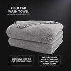SPTA Drying Towel, Car Wash Drying Towel for Car wahing, Highly Absorbent, 1Pack Large Microfiber Towel Without Scratches or Water Spots, 26.4 x 38.2 inch, Grey-MT035