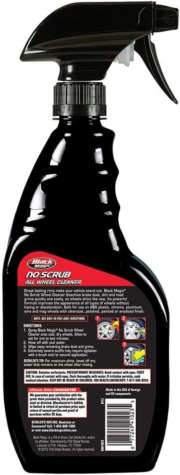 Black Magic BM41023W-4PK No Scrub All Wheel Cleaner, 23 oz. (Pack of 4)