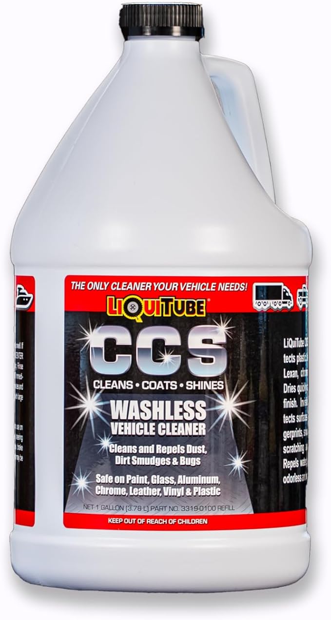 CCS Multi Surface Cleaner - Bug Remover for Motorcycles, Cars, Trucks, RVs, Boats - Polymer Chain Clear Coat Ceramic Alternative - Top Coat Shine and Protection Technology (1 Gal)