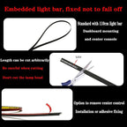 LED Interior Car Strip Light, Multicolor RGB 9 in 1 Optic Ambient Lighting Kits，Dual Control with Switch and A P P, Neon Lights On Car Dashboard with Music Sync Mode (9 in 1)