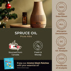 100% Pure Spruce Essential Oil - 0.34 Fl Oz - Spruce Oil for Hair, Skin, Diffuser, Aromatherapy & DIY Candle Making Scent