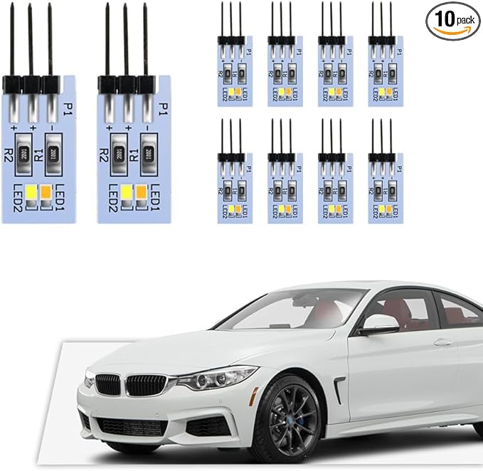 NJSBYL Door Pocket Handle Ambient Lighting Circuit Board for B-MW X1 2016-2022, Gran Turismo 2020-2017, 7 Series F01/LWB F02 LCI 2012-2015 Interior Door Panel Light Orange-White Courtesy Light Kit