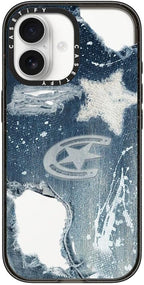 CASETiFY Impact iPhone 17 Case [Slim/Compatible with Magsafe / 8.2 ft. 4X Military Grade Drop Protection] - Denim - Clear Black