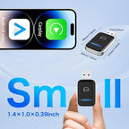 2-in-1 Wireless CarPlay & Android Auto Adapter (2026 Upgraded), Fast 5GHz/2.4GHz Dual-Band WiFi, No Delay Plug & Play Dongle, Auto-Connect Mini Adapter for Wired CarPlay/Android Auto Cars