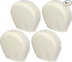Explore Land Tire Covers 4 Pack - Tough Wheel Protector for Truck, SUV, Trailer, Camper, RV Universal Fits Tire Diameters 29-31.75 inches, White