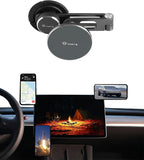 TPARTS Foldable Magnetic Car Cellphone Mount, Hidden Design for Tesla Model 3/Y/X/S, Compatible with iPhone 16, 15, 14, 13, 12, Mag Safe Cases
