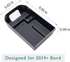 JDMCAR Center Console Tray Organizer Compatible with Toyota RAV4 Accessories 2019-2024 2025 and 2021-2025 RAV-4 Prime, Armrest Insert Container ABS Material Secondary Storage Box-Gray