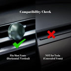 THEDOTS Silver Car Vent Clip Air Freshener, Reusable Car Scent Diffuser, Car Accessories, Frosted Ebony Scent