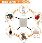Car Handbag Holder Between Seats, Luxury Leather Car Purse Holder with Tissue Box, Multi-Pocket Large Capacity Storage Bag, Hanging Auto Organizer Pets Kids Barrier for Safe Driving (Beige)