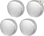 Explore Land Weatherproof Tire Covers 4 Pack Alumium Wheel Protector for Truck, SUV, Trailer, Camper, RV,S (Fits Diameter 32"-34.75"), Silver, Set of 4