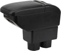 AULPHIKE Compatible with Nissan Versa Armrest 2007-2011 Car Center Console Organizer Armrests Double Layer Storage with USB Ports（Carbon Fiber Style）