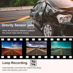 Dash Cam 4 Channel HD Front and Rear Inside Left Right Car Camera Dashcam Voice Control Wide Angle Night Vision, 24H Parking Mode (with 64G)