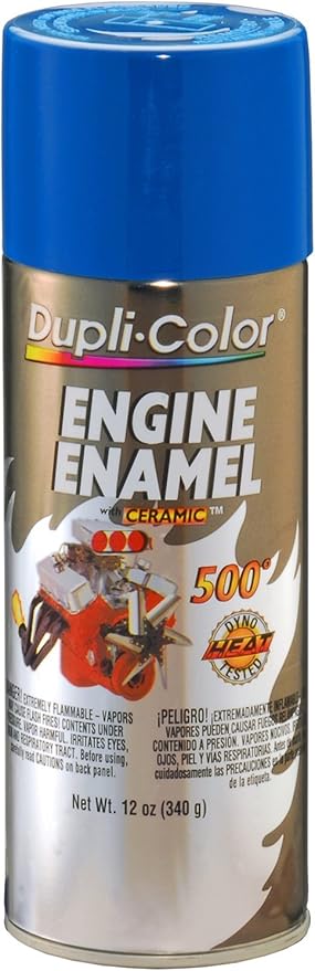 Dupli-Color DE1621-6 PK (EDE162107-6 PK) Old Ford Blue Engine Enamel with Ceramic - 12 oz. Aerosol, (Case of 6)
