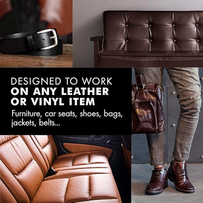 FORTIVO Leather Recoloring Balm, Color Restorer, Scratch Remover, Couch Paint and Repair, Leather Balm for Couches