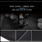 2 Pack PU Leather Premium Car SeatBack Organizer Travel Accessories Kick mats Back seat Protector and Cup Holder Holder Universal Use Seat Covers (23×17 in)