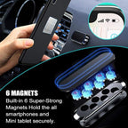 SALEX Flat Magnetic Phone Mount 3 Pack. Silver Cell Phone Holder for Car Dashboard, Wall, Truck. Universal Stick on iPad Wall Magnet Mount Kit for Tablets, Smartphones. Magnetic Phone Mount for iPhone