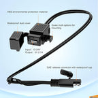 Nilight Waterproof Motorcycle USB 3.1Amp Quick SAE to USB Charger Adapter O Ring Terminal Cable Harness with Inline 5Amp Fuse Handlebar for Mobile Devices GPS