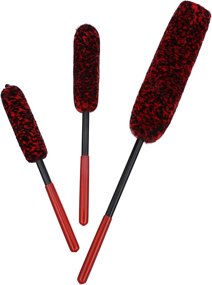 GLEAVI 12pcs Wheel Cleaning Brush Tire Brushes for Car Detailing Flexible for Hard Reach Areas for Car Models Colors