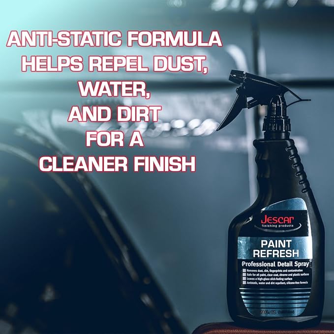 Jescar Paint Refresh Detail Spray - 22oz - Quick Detailer, Spray On Wipe Off, Dust and Fingerprint Remover, High-Gloss Finish, Streak-Free Formula, Instant Shine