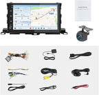 10.2'' Android 13 Car Stereo for Toyota Highlander 2014-2019,with Wireless CarPlay & Android Auto,4G+64G WiFi/DSP/SWC/AM/FM Radio
