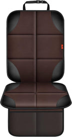XHYANG Car Seat Protector 1 Pack Car Seat Cushion Mat Thickest Padding,Waterproof 600D Fabric Car Seat Covers for Non-Slip Backing Mesh Pockets for Baby and Pet (Brown, 1 Pc)