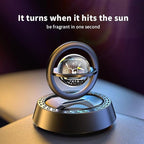 Luxury Solar Aromatherapy Car Air Freshener | Stylish Dashboard Rotating Perfume Diffuser | Plastic Solar-Powered Autorotation Decoration for Car Interior | Eco-Friendly Fragrance Diffuser