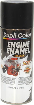 Dupli-Color DE1635 Engine Enamel Spray Paint with Ceramic - Semi-Gloss Black - 12 oz Aerosol Can