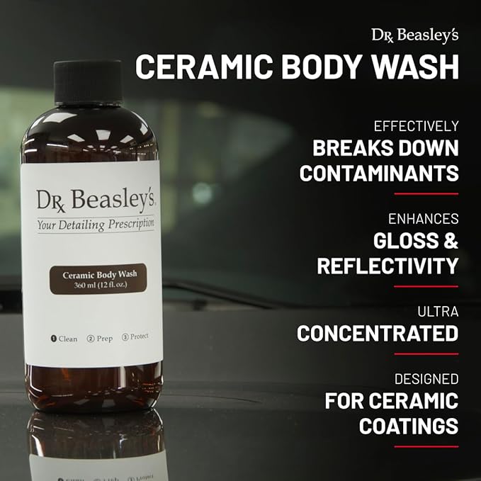 Dr. Beasley's Ceramic Body Wash 1 Gallon - Elite Car Care for Ceramic Coated Vehicles, Breaks Down Contaminants, Ultra Concentrated, Enhances Gloss & Reflectivity