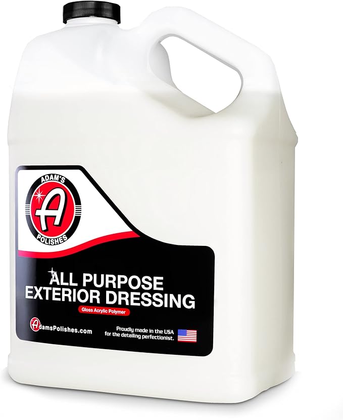 Adam's Polishes All Purpose Dressing (Gallon) - Ready-To-Use Water-Based Plastic, Rubber, and Vinyl Dressing, Long-Lasting and Restorative Shine, UV Protective, No Greasy or Sticky Feel