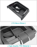 CDEFG 2PCS for 2025 2026 Ford Maverick Center Console Organizer Tray, for 2025 2026 Ford Maverick Accessories Dash Screen Organizer Dashboard Behind-Screen Storage Box