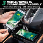 Wireless Car Charger for Honda CR-V/CRV Hybrid 2017 2018 2019, 15W Qi Fast Charging Phone Charger Pad for iPhone Galaxy, Center Console Accessory for 5th Gen CRV, Gift for Honda CR-V Owners